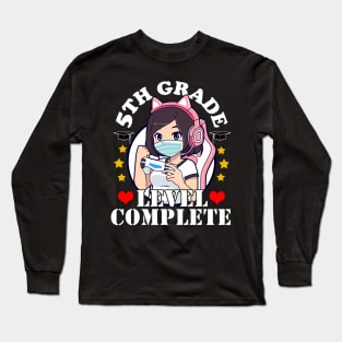 5th Grade Graduation Girl Loves Anime Gaming Girls Long Sleeve T-Shirt